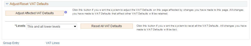 VAT Header page (2 of 2)