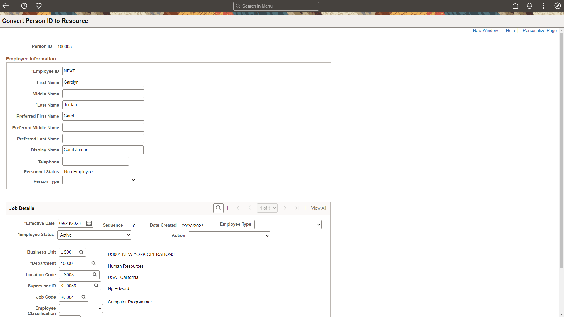 Convert Person ID to Resource