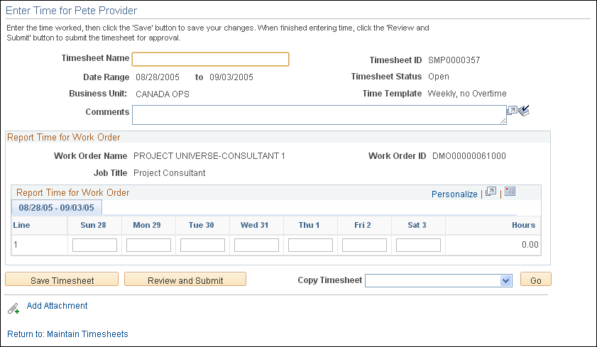 Enter Time for page (1 of 2)