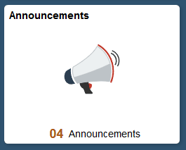 Announcements tile