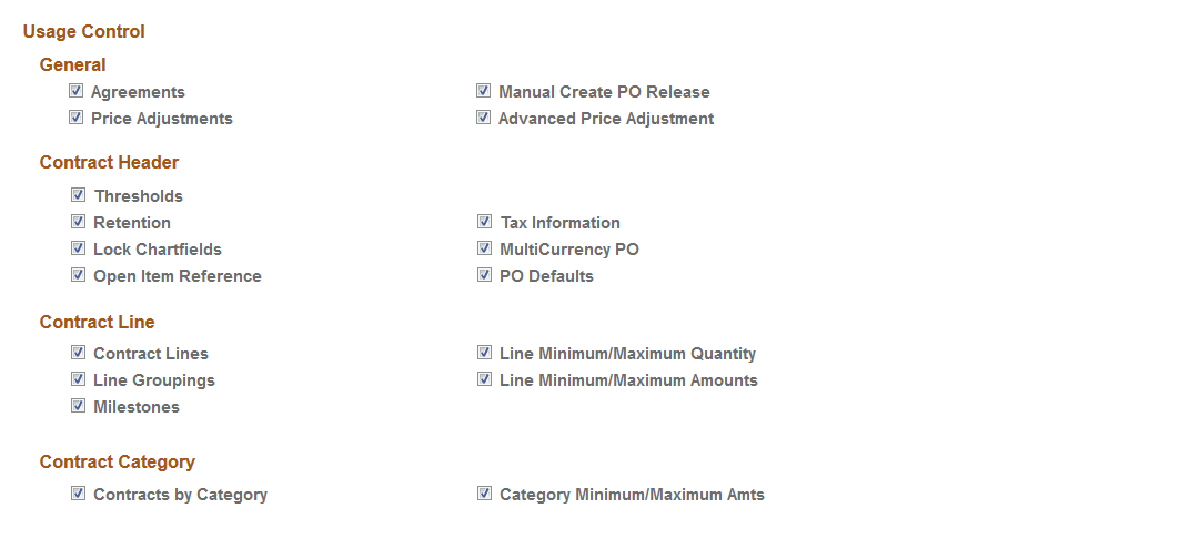 Contract Style page (2 of 2)
