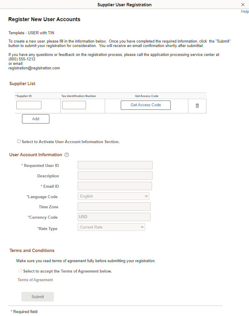 Register New User Account