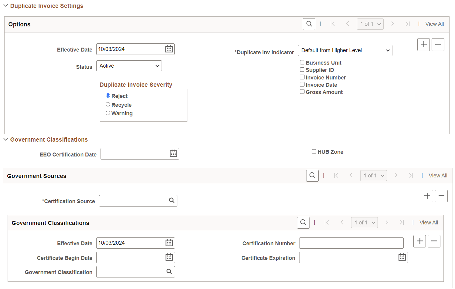 Suppliers - Identifying Information page (3 of 4)