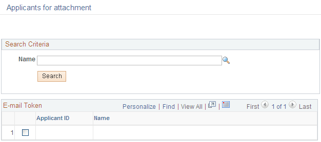 Applicants for Attachment page