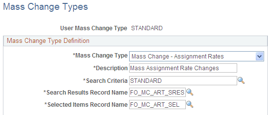 Mass Change Types page