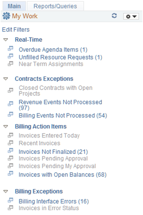 Staffing WorkCenter - My Work