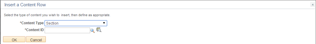 Insert a Content Row page