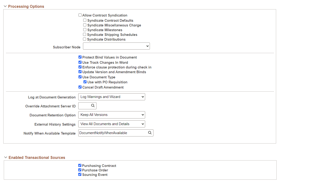 Installation Options - Supplier Contract Management (2 of 3)