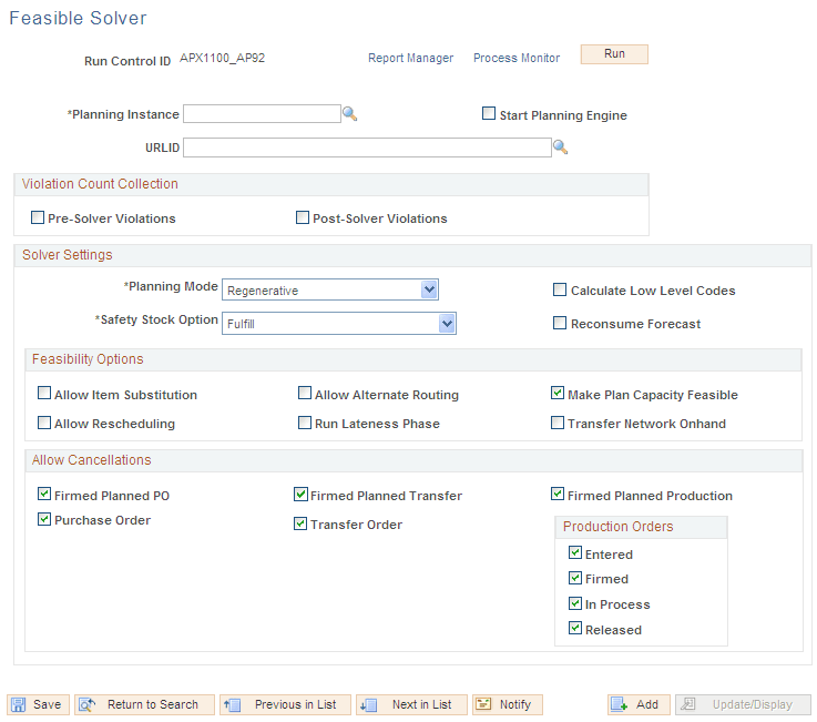 Feasible Solver page