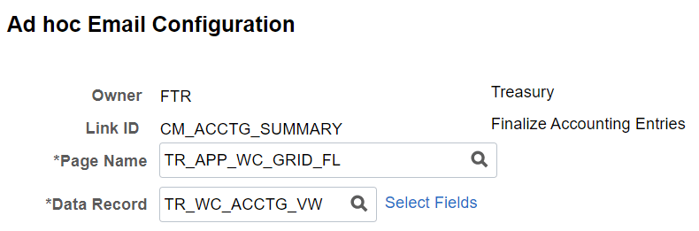 Ad hoc Email Configuration Ad hoc Email Configuration