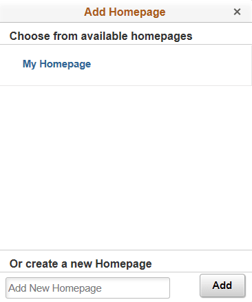 Add Homepage page Add Homepage page