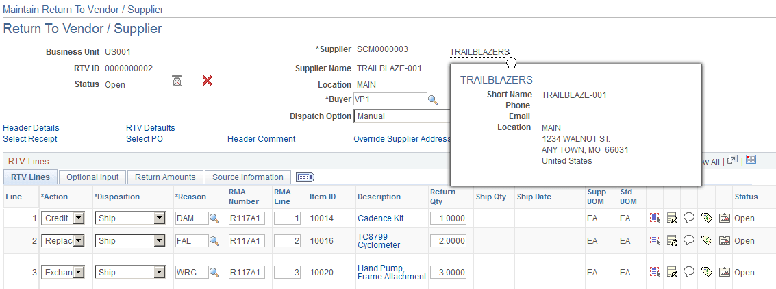 Example of supplier popup page (type 2) Example of supplier popup page (type 2)