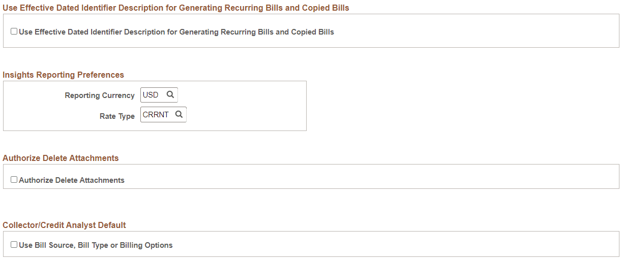 Installation Options - Billing - General Options (2 of 2) Installation Options - Billing - General Options (2 of 2)