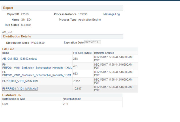 Report Detail page