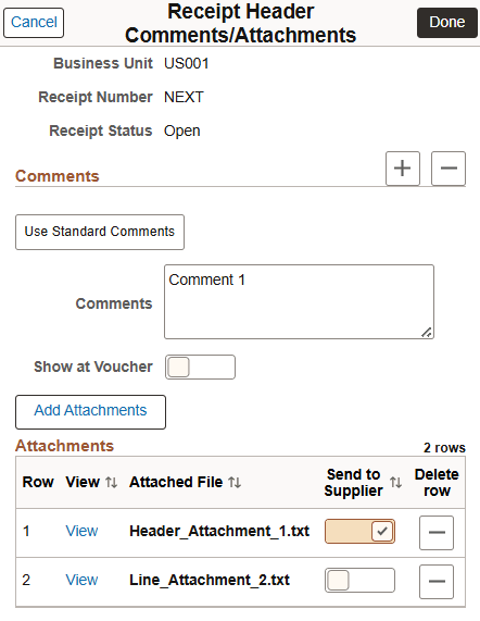 Intrerface Control Document Receiving Purchase Order Receipt Items Using the PeopleSoft Fluid User ...