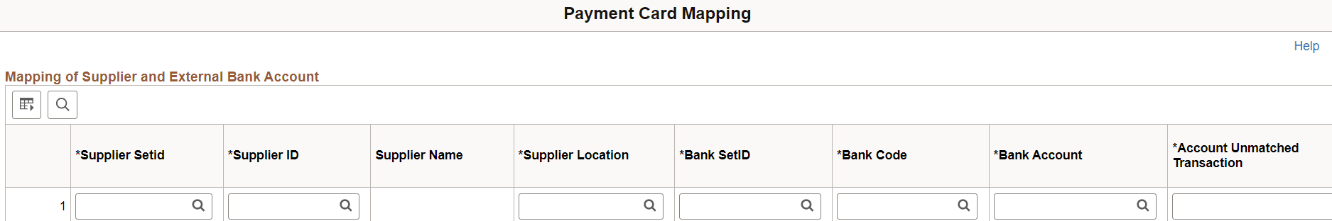 Payment Card Mapping