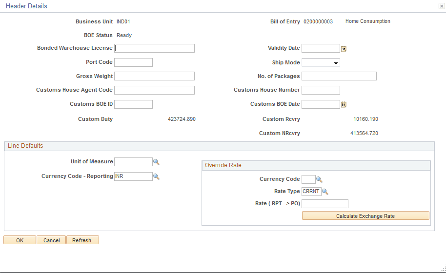 Header Details page Header Details page