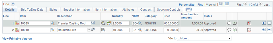 Maintain Requisition - Requisition page(2of2) Maintain Requisition - Requisition page(2of2)