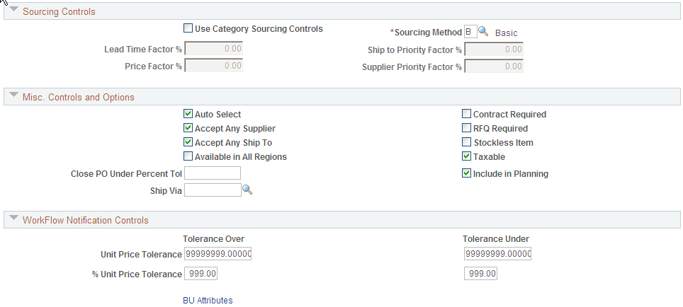 Purchasing Controls page (2 of 2) Purchasing Controls page (2 of 2)