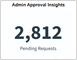 Admin Approval Insights tile