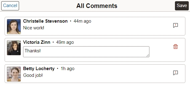 All Comments page All Comments page