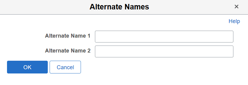 Alternate Names page Alternate Names page