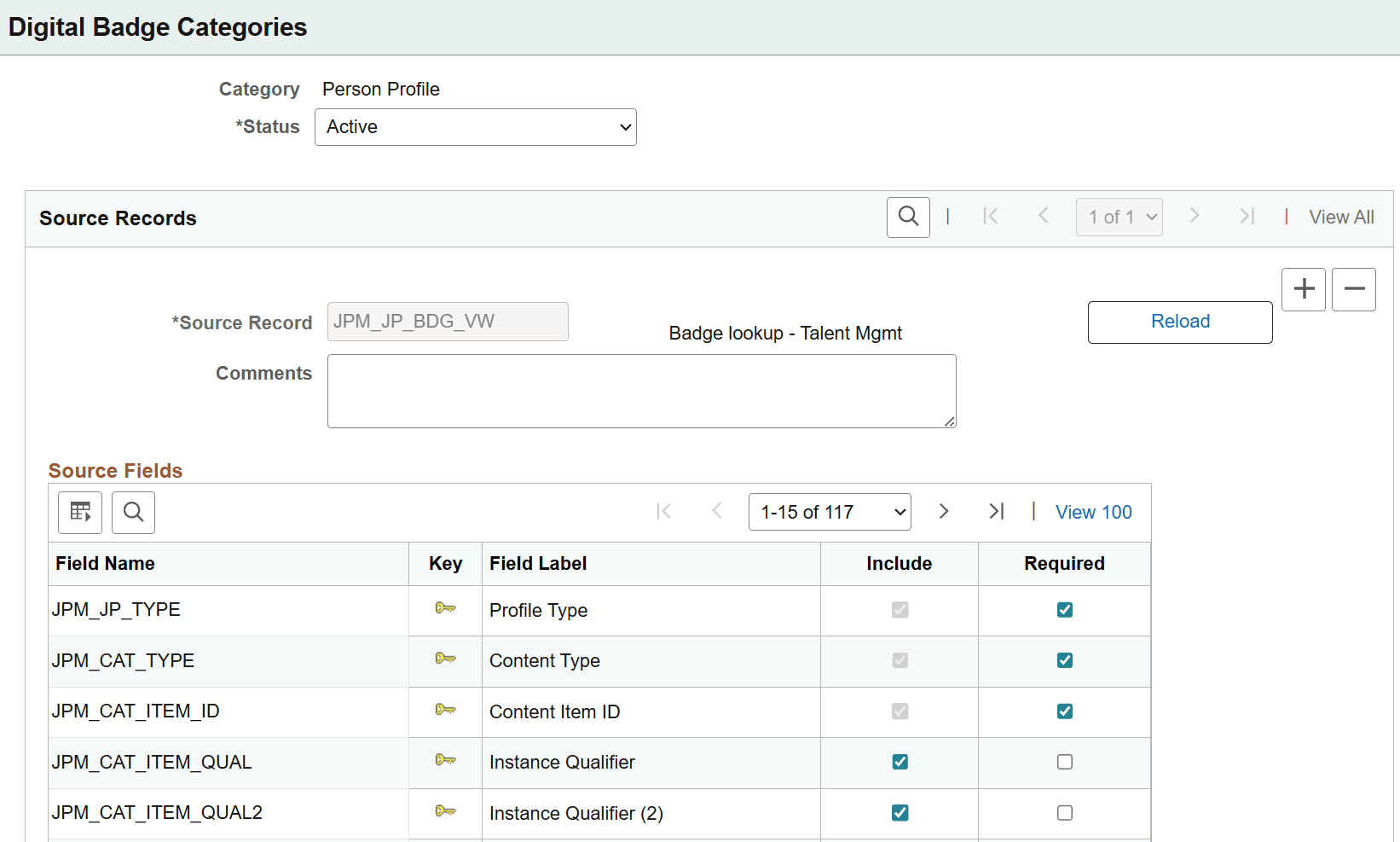Digital Badge Categories page Digital Badge Categories page