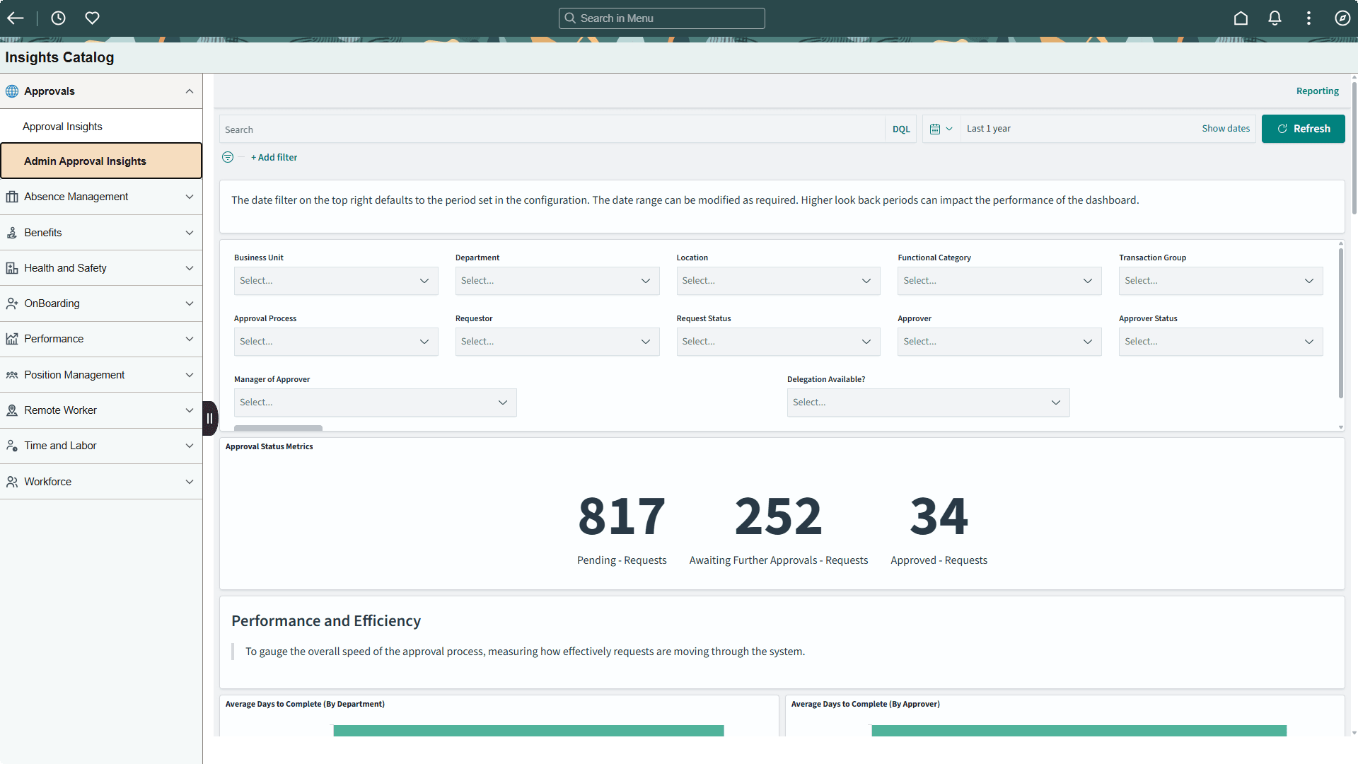 Insights Catalog navigation collection