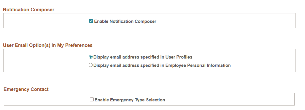 HCM Options Page (3 of 3)
