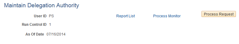 Maintain Delegated Authority page Maintain Delegated Authority page