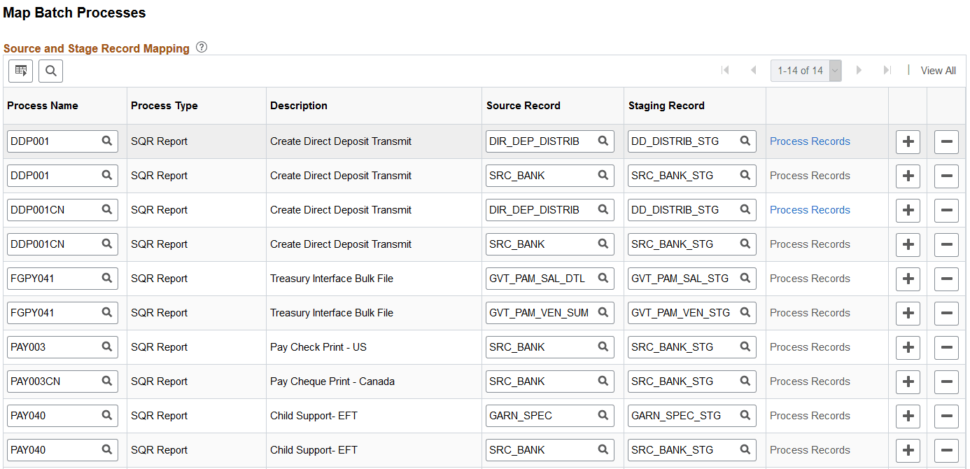 Map Batch Processes page Map Batch Processes page