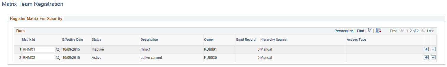 Matrix Team Registration page Matrix Team Registration page