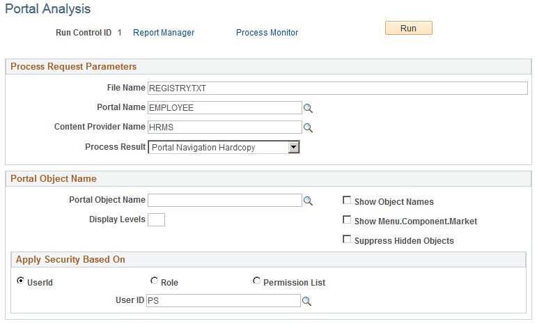 Portal Analysis page