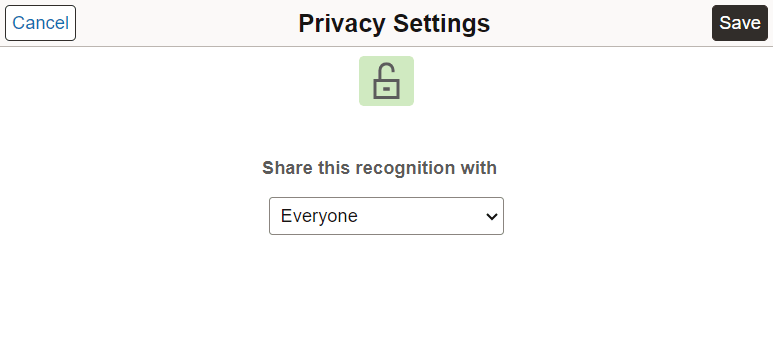 Privacy Settings page Privacy Settings page