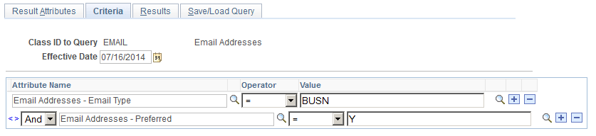 Query Builder - Criteria page Query Builder - Criteria page