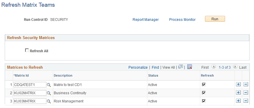 Refresh Matrix Teams page Refresh Matrix Teams page