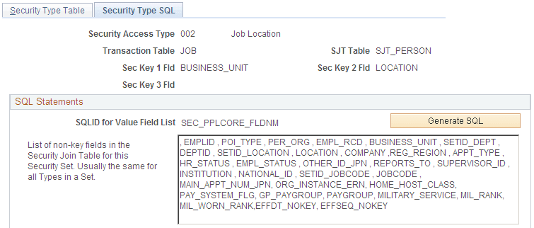 Security Type SQL page (1 of 3) Security Type SQL page (1 of 3)