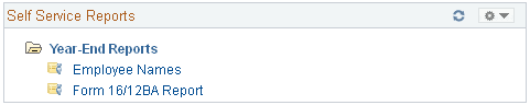 Self Service Reports pagelet