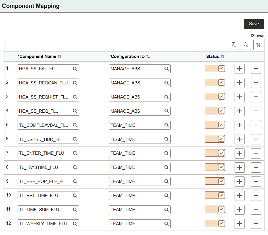 Traverser Component Mapping - Component Mapping page