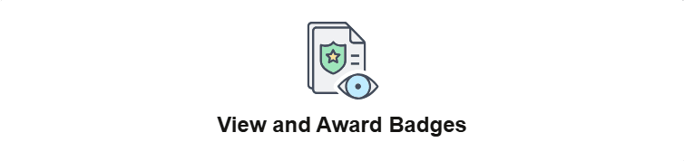 View and Award Badges tile