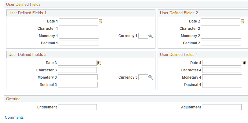 Absence Event Input Detail page (2 of 2) Absence Event Input Detail page (2 of 2)