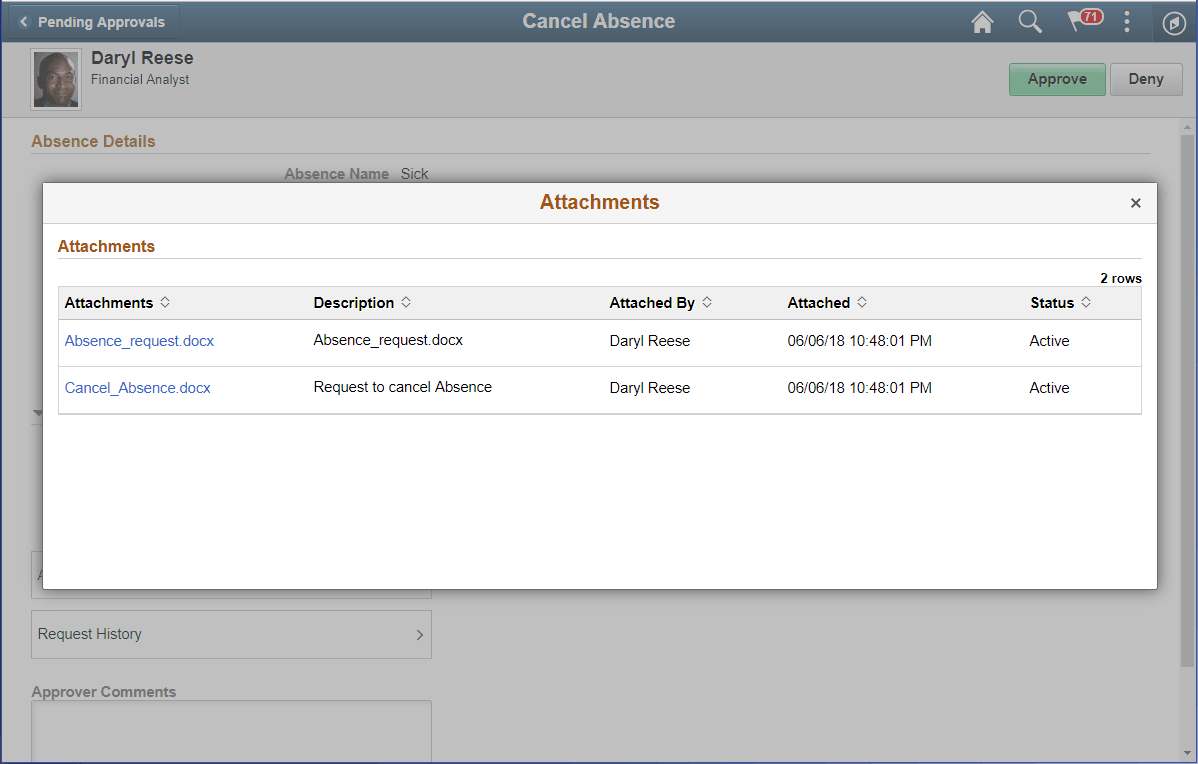 Cancel Absence_Attachment Page Cancel Absence_Attachment Page