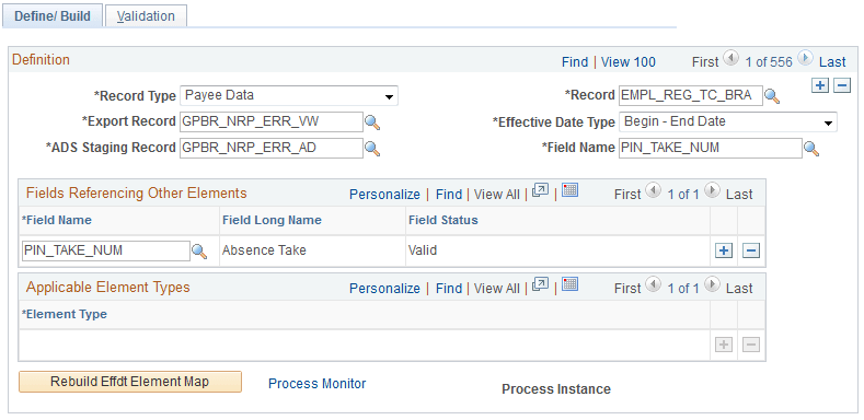 Define/Build page Define/Build page