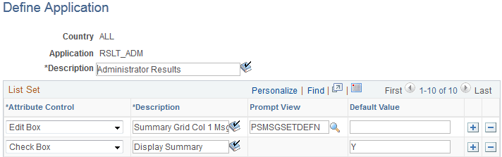 Example of the setup source for the List Set Attributes group box Example of the setup source for the List Set Attributes group box