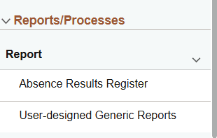 Reports/Processes Group Box Reports/Processes Group Box