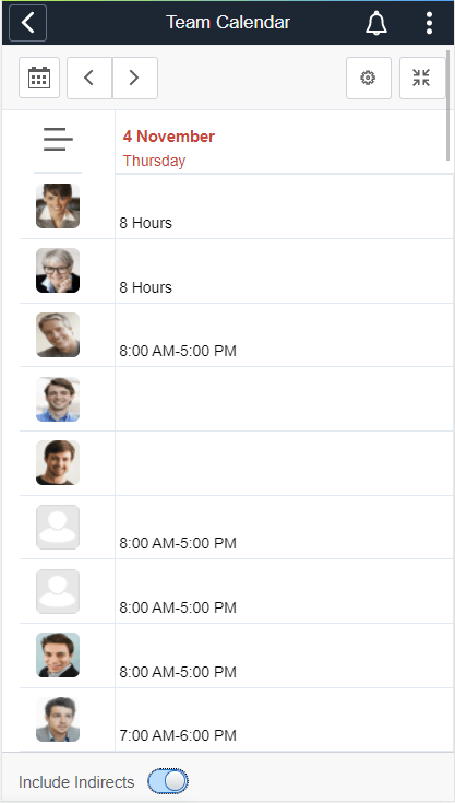 Team Calendar Page_Include Indirect in smartphone Team Calendar Page_Include Indirect in smartphone