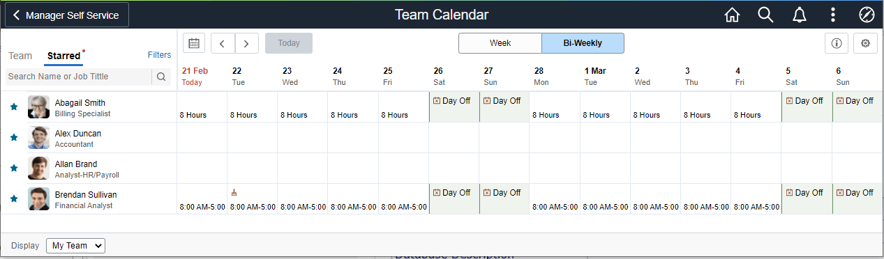 Team Calendar_Starred Employees Team Calendar_Starred Employees