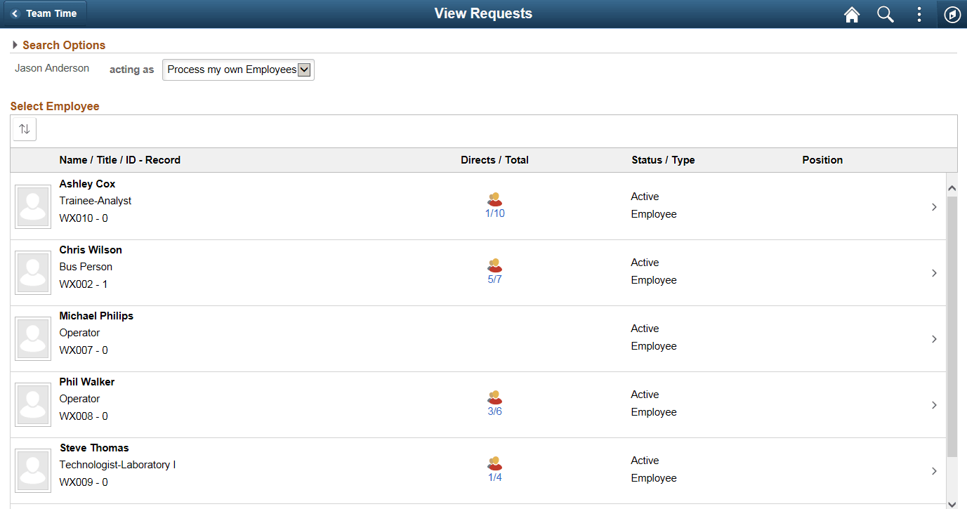 View Requests Page_Acting as View Requests Page_Acting as