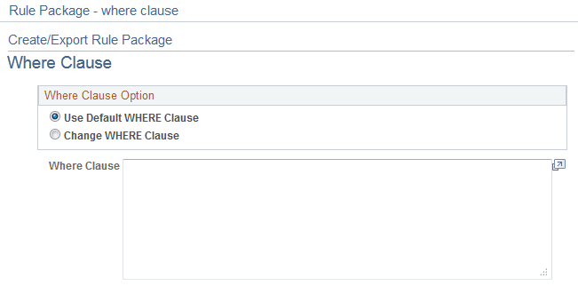Where Clause page Where Clause page