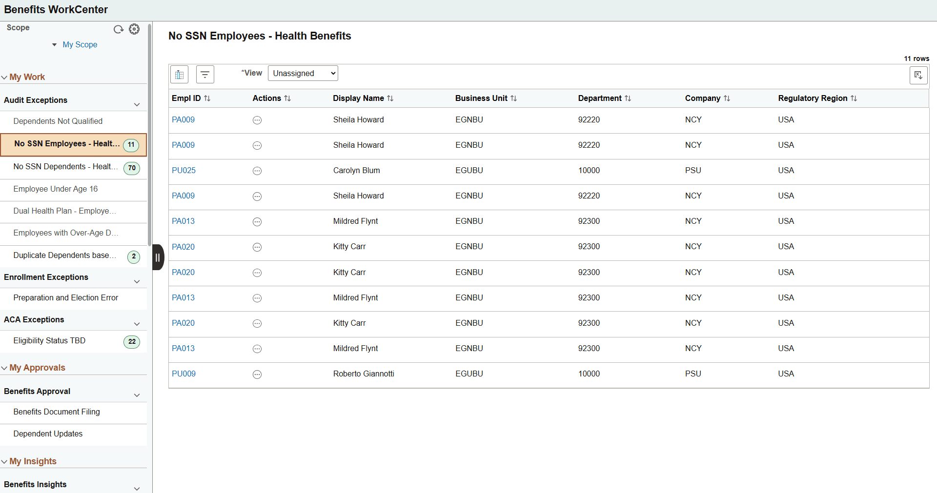 Benefits WorkCenter Benefits WorkCenter
